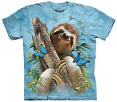 Sloth And Butterflies T-Shirt