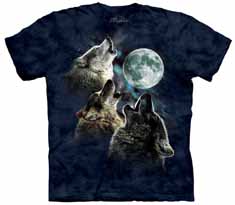 Three Wolf Moon Blue T-Shirt