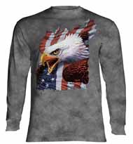 Patriotic Screaming Eagle Long Sleeve T-Shirt