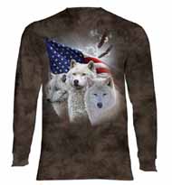 Patriotic Wolves Long Sleeve T-Shirt